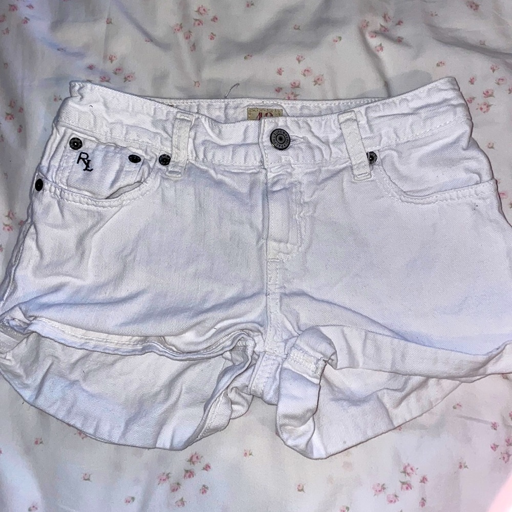 Ralph Lauren Girls White Jean Shorts Size 10